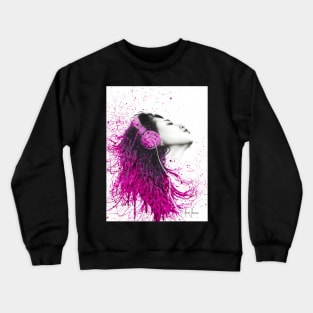 Pink Headphones Crewneck Sweatshirt